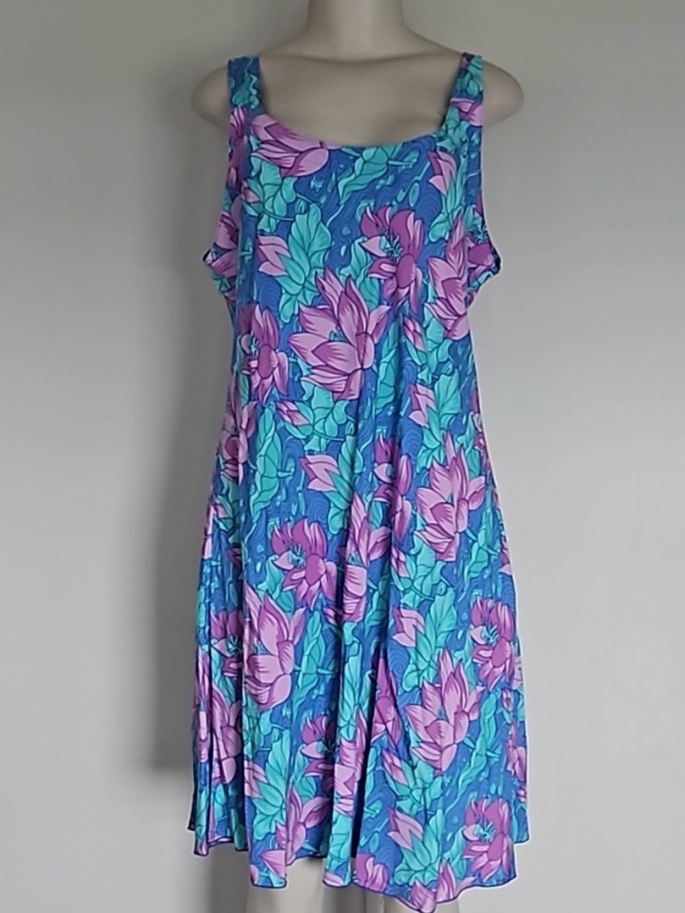 Rainbow Jo blue/aqua/lilac floral sundress-XL